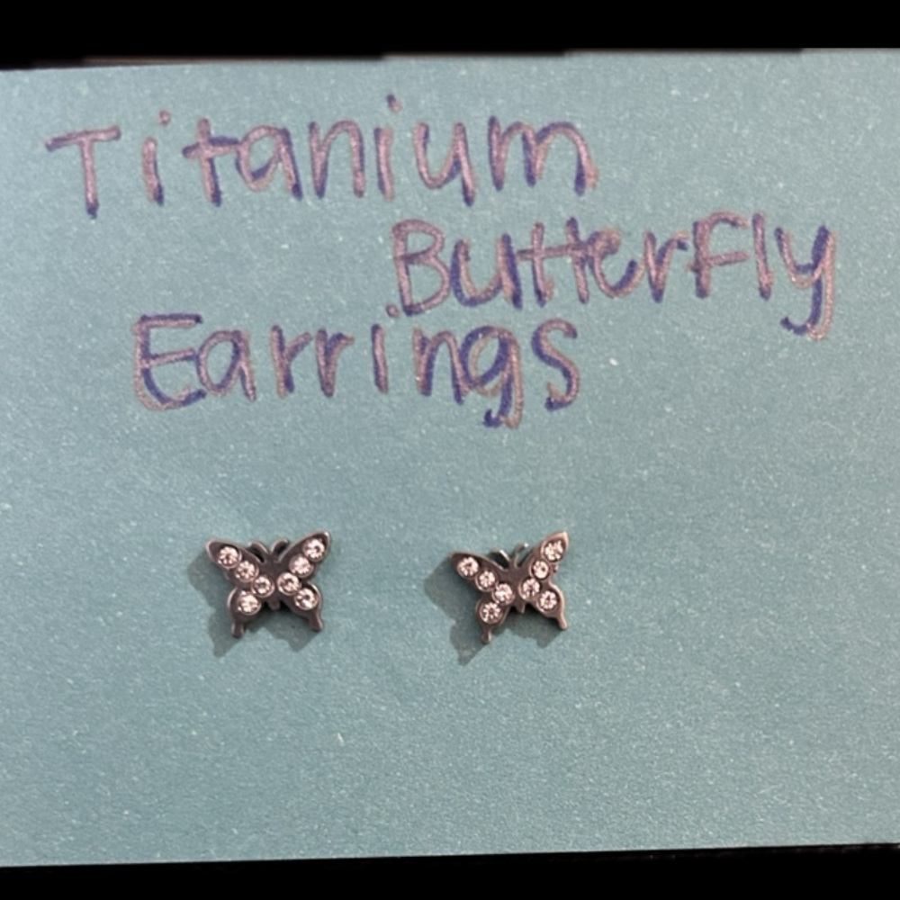 *NEW* Titanium Butterfly Earrings